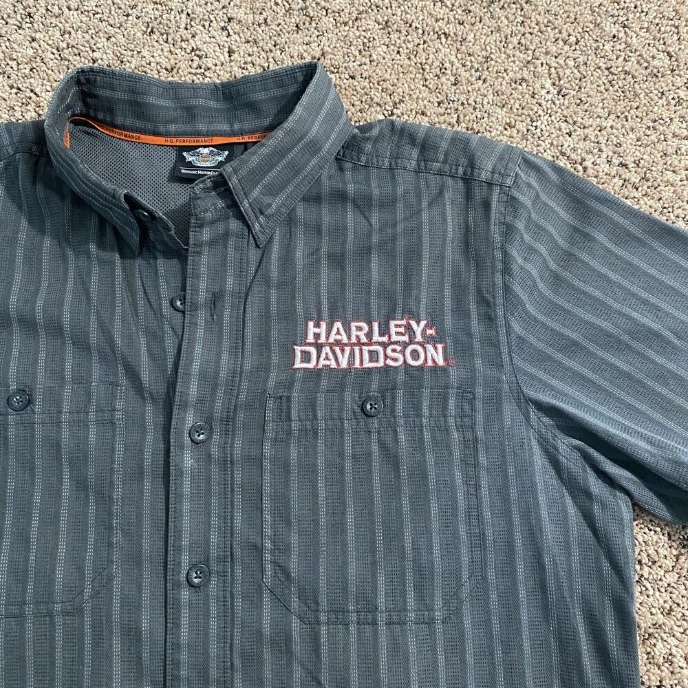 Harley-Davidson Shirt Mens Medium H-D Performance Motors Precision Tuned Moto - Picture 2 of 6
